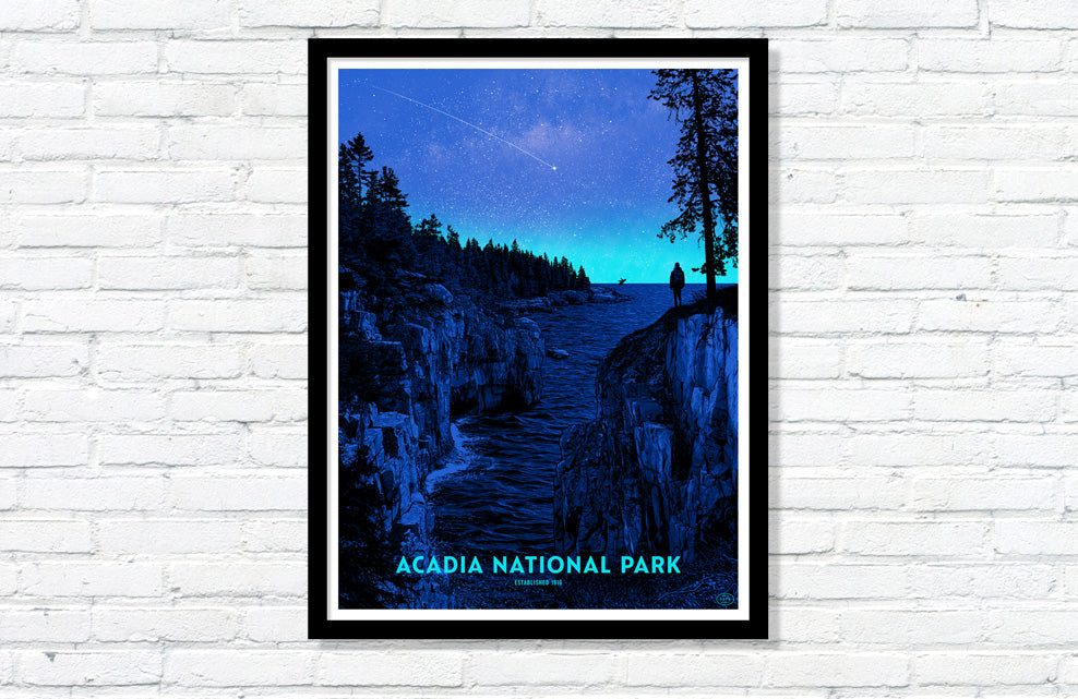 Acadia National Park Poster (Night Sky)
