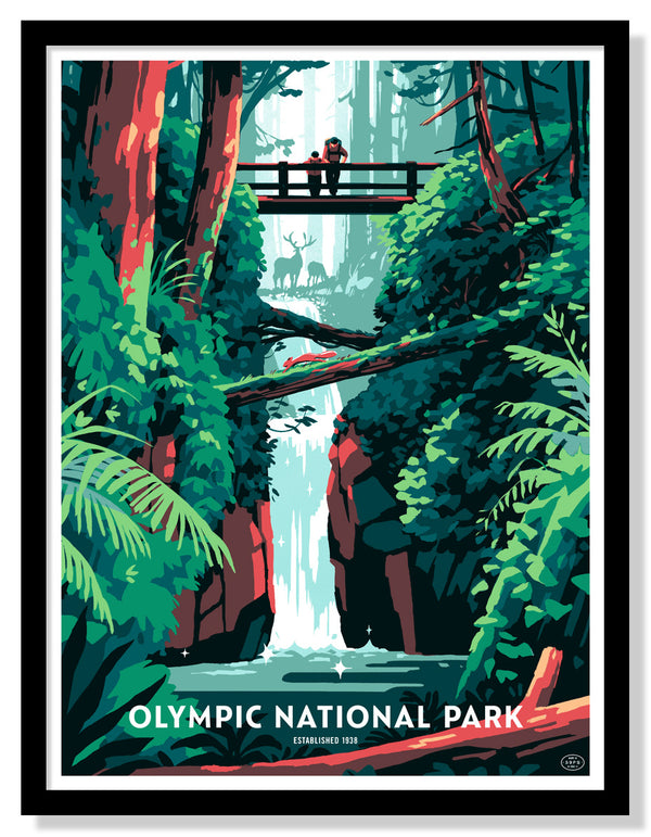 Olympic National Park Poster (Forest)