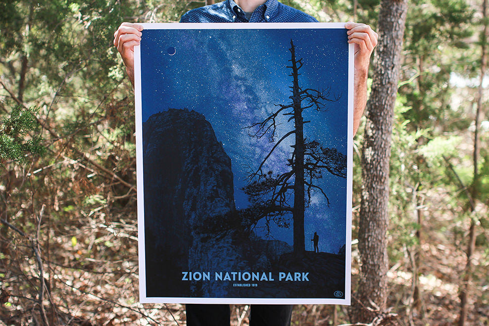 Zion National Park Poster (Large Timed Edition)