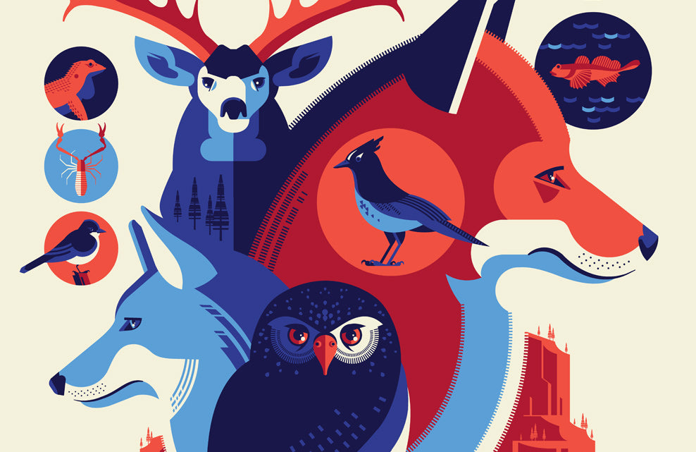 Iconic Wildlife of Yosemite National Park Poster