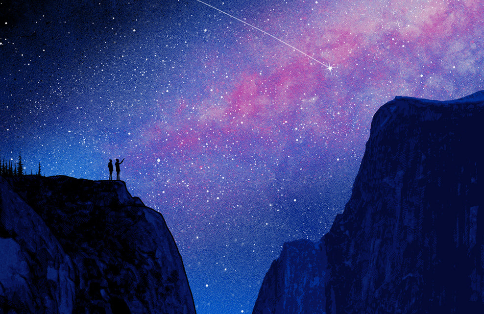 Yosemite National Park Poster (Night Sky)